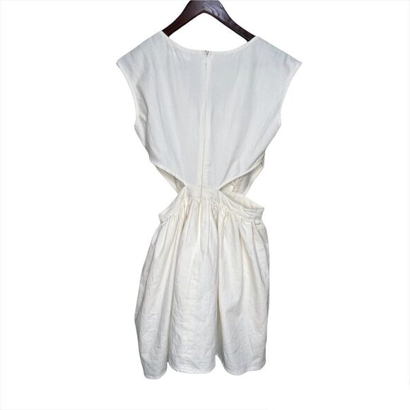 Mustard Seed Off White Cut Out Mini Dress Size Small - Picture 7 of 9